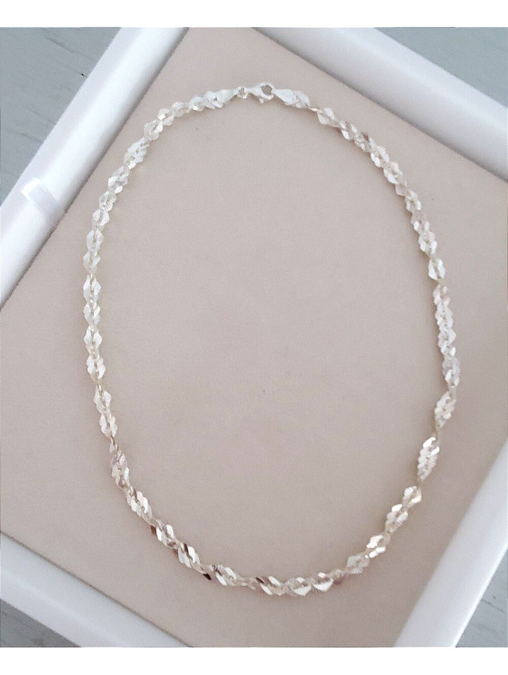 Vintage 925 Milor Italy Tinsel Rope Twirl Necklace